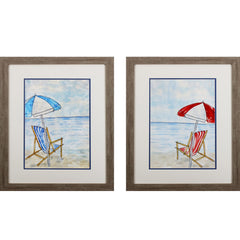 Set of Two Beach Chairs Wall Art