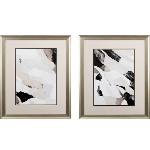 Set of Two Nude Tone Abstract Wall Art