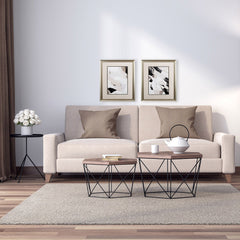 Set of Two Nude Tone Abstract Wall Art