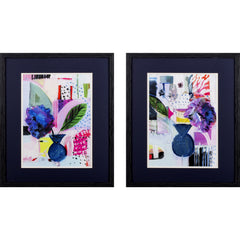 Set of Two Multi-Pattern Abstract Wall Art