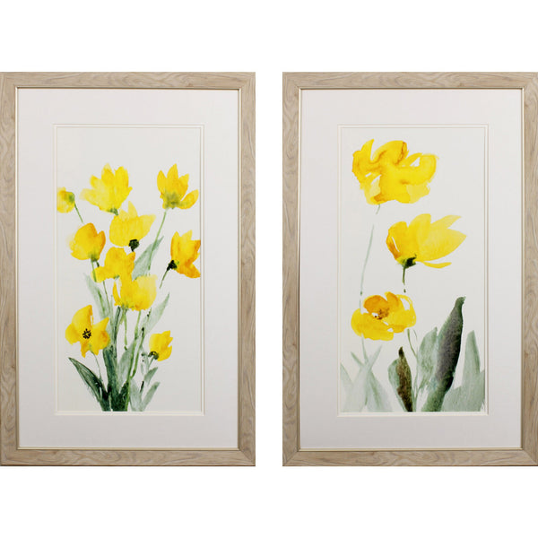 Set of Two Yellow Daisies Wall Art