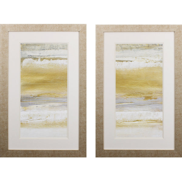 Set of Two Gold Ombre Wall Art
