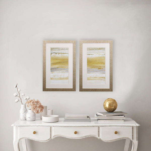 Set of Two Gold Ombre Wall Art