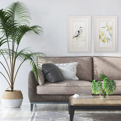 Set of Two Watercolor Heron Birds Wall Art