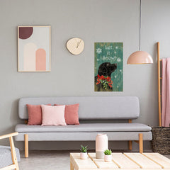 Black Lab Winter Snow Wall Art