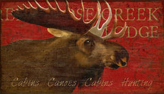 Distressed Moose Wood Wall Décor
