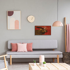 Distressed Moose Wood Wall Décor