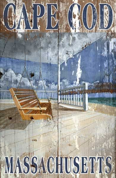 Cape Cod Porch Swing Wall Art