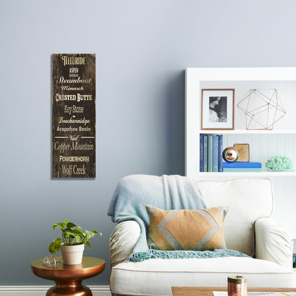 Popular Ski Resorts Wall Décor