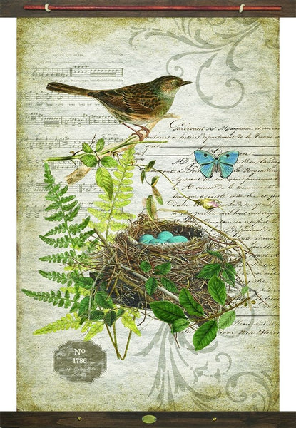 Vintage Song Bird Large Tapestry Wall Décor