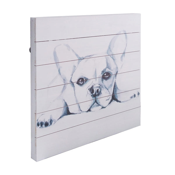 Seriously Cute Puppy Sketch Wood Plank Wall Art