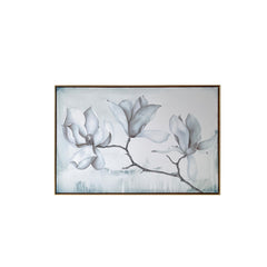 Gorgeous Magnolia Blossom Branch Framed Canvas Wall Art