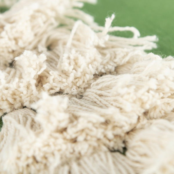 Boho Christmas Tree Trio Green and Cream Decorative Throw Pillow