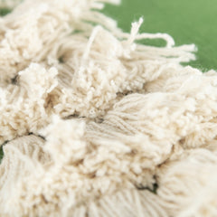 Boho Christmas Tree Trio Green and Cream Decorative Throw Pillow