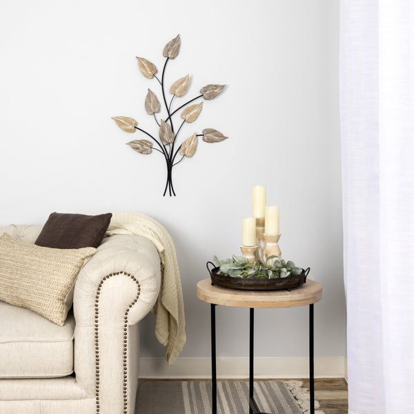 Bunch of Metal Leaves Wall Décor