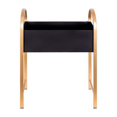 Gold and Black Metal Plant Stand