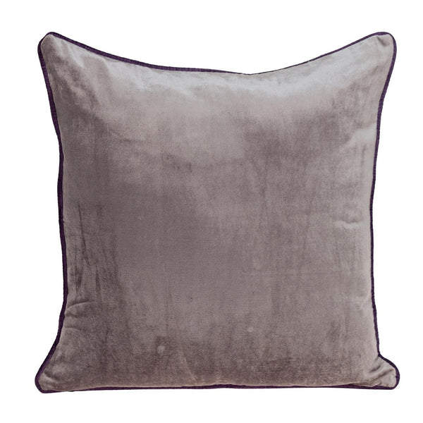 Emerald Green and Taupe Reversible Velvet Throw Pillow
