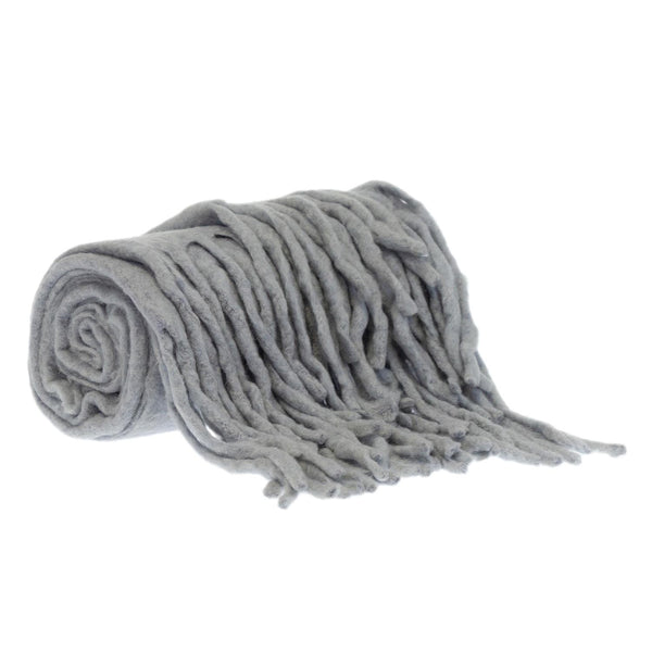 Super Soft Gray Handloomed Mohair Throw Blanket