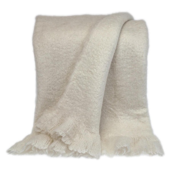Supreme Soft White Handloomed Throw Blanket