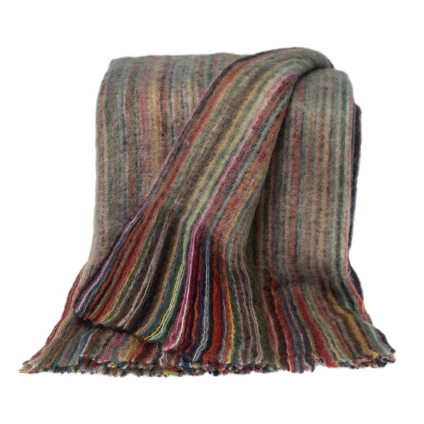 Ultra Soft Colorful Striped Handloomed Throw Blanket
