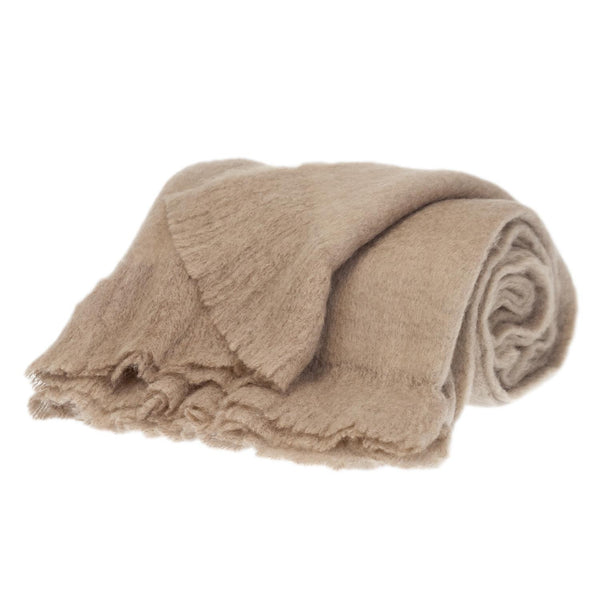 Supreme Soft Brown Handloomed Throw Blanket