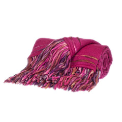 Royal Pink Handloomed Throw Blanket