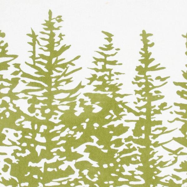 Green Ivory Grove of Trees Down Throw Pillow