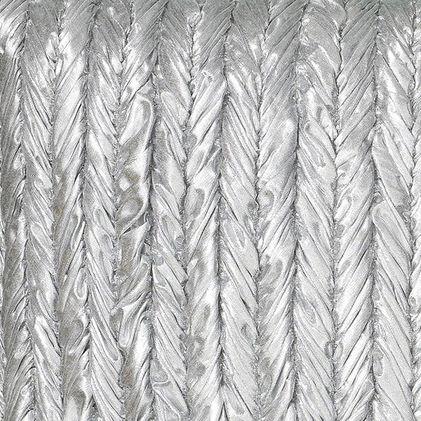 Silver Braided Stripe Down Filled Throw Pillow