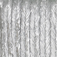 Silver Braided Stripe Down Filled Throw Pillow