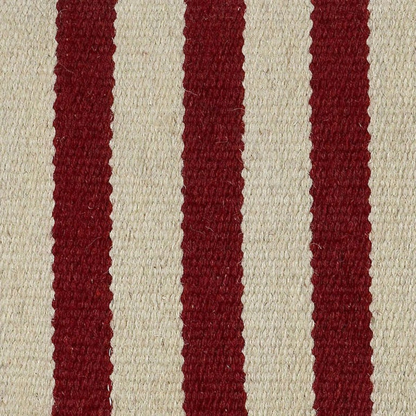 Khaki Red Center Stripe Down Filled Throw Pillow