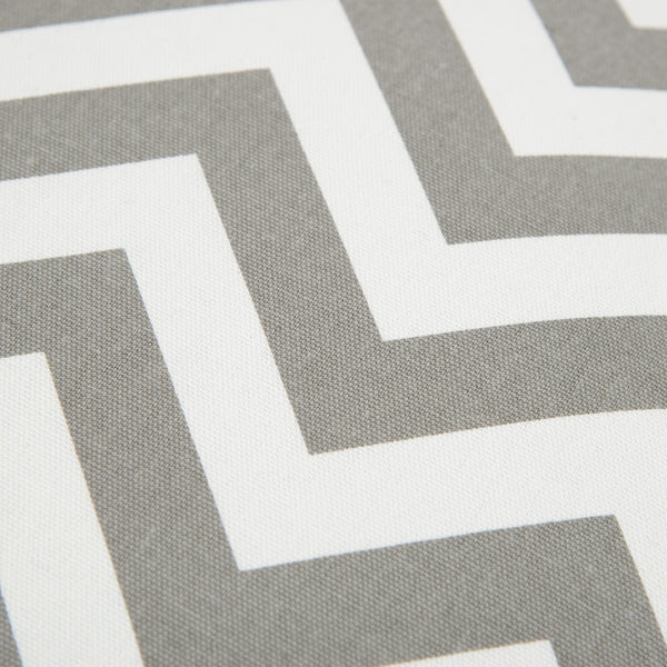 Gray Ivory Chevron Down Filled Throw Pillow