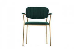 Set of Two Green Modern Dining Chairs