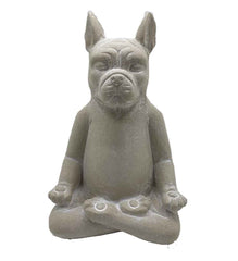 16" Cream Budha Dog Indoor Outdoor Statue