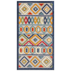 2" x 4" Multicolor Aztec Pattern Indoor Outdoor Area Rug