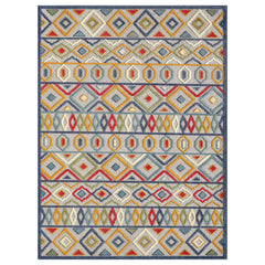 7" x 9" MultiAztec Pattern Indoor Outdoor Area Rug