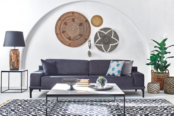 43” Black and White Acrylic Contempo Square Coffee Table