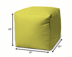 17  Cool Dark Mustard Yellow Solid Color Indoor Outdoor Pouf Cover