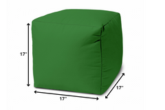 17  Cool Hunter Green Solid Color Indoor Outdoor Pouf Cover