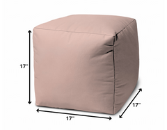 17  Cool Pale Pink Blush Solid Color Indoor Outdoor Pouf Cover