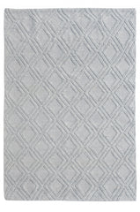 6" x 9" Gray Diamond Lattice Modern Area Rug