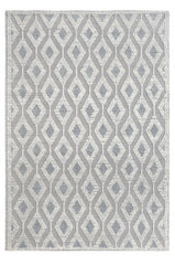 5" x 7" Ivory Gray Diamond Trellis Modern Area Rug