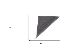 2" x 7" Blue Gray Abstract Cuboid Modern Runner Rug