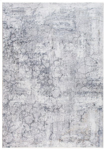 5" x 8" Gray Distressed Marble Area Rug