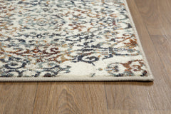 5" x 8" Ivory Brown Decorative Diamond Area Rug