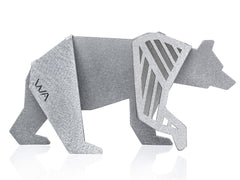 Aluminum 5" Medium Bear Origami Geometric Sculpture