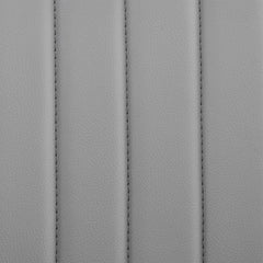 Adjustable Gray Faux Leather Black Steel and Walnut Bar Stool