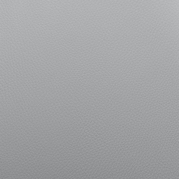 Gray Faux Leather & Black Wood Adjustable Bar Stool